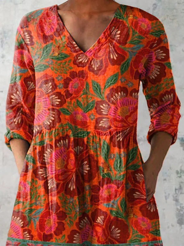 Felicità – Blusa larga con escote en V, elegante y cómoda