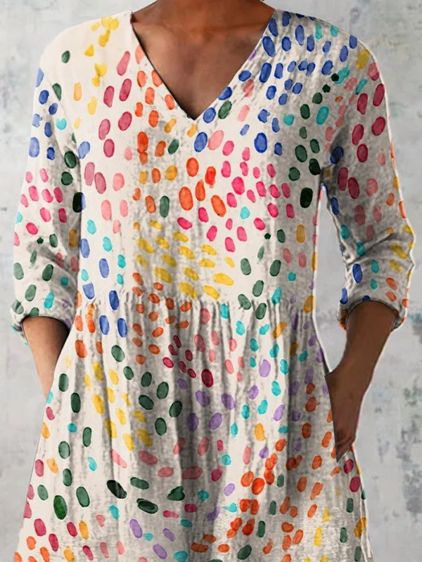 Bernadette – Blusa larga con escote en V elegante y versátil