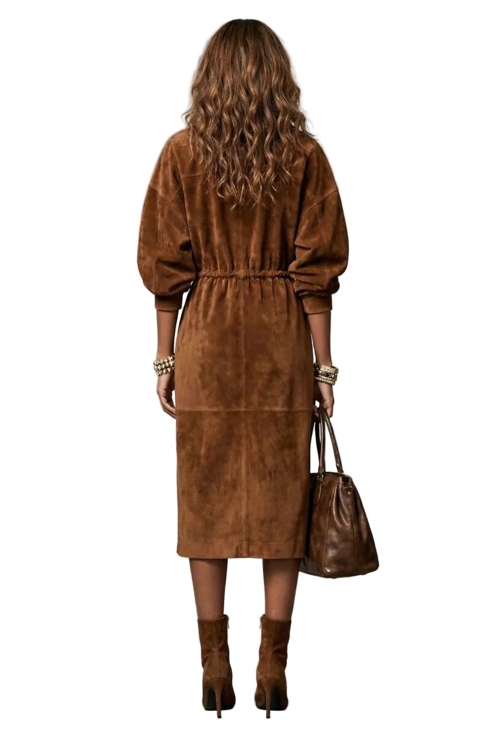 Zanetta – Vestido midi con cremallera y cordón ajustable