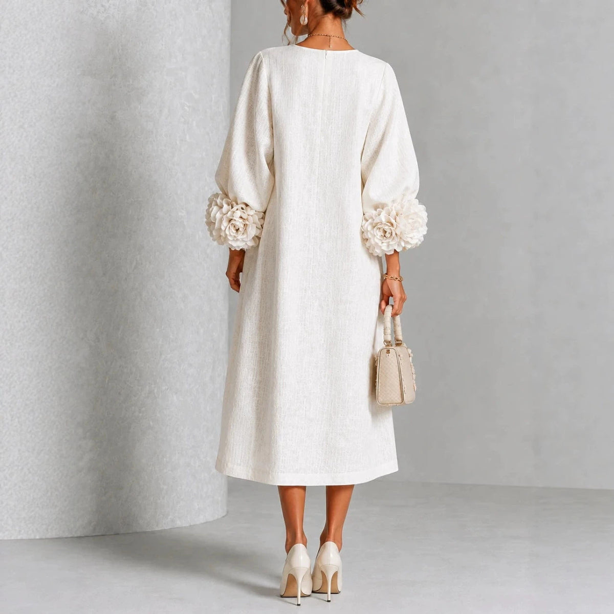 Luana | Vestido midi abotonado