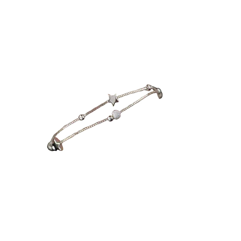 Pulsera de plata con estrellas