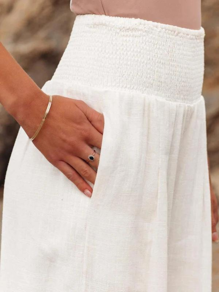 Aileen | Pantalones de lino de pierna ancha