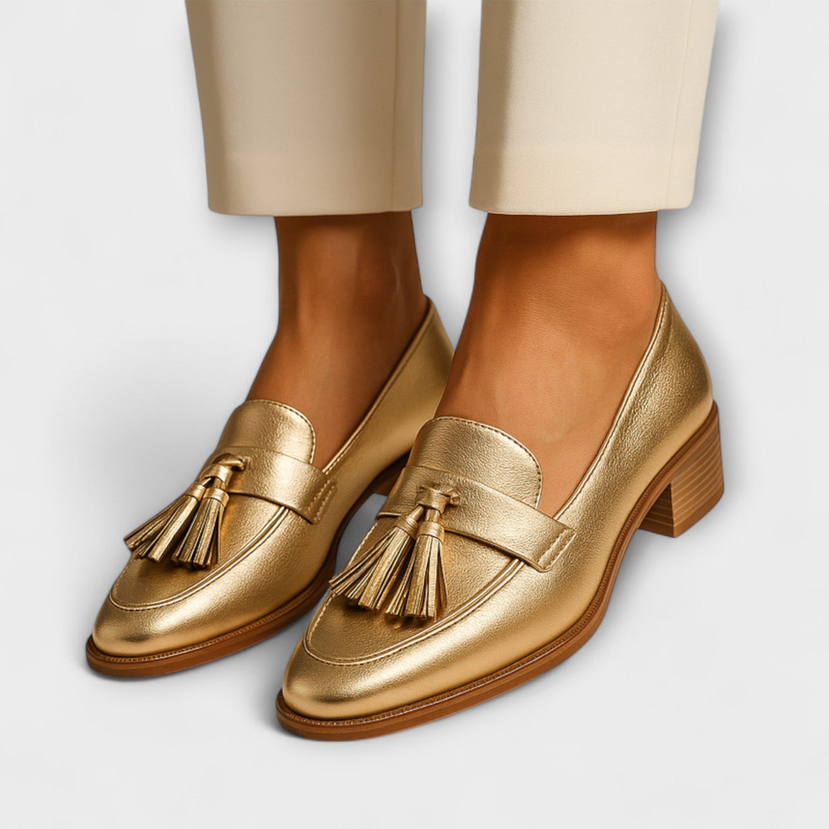 Aitana | Mocasines Dorados