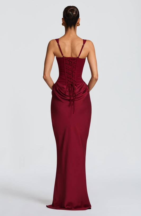 Paula | Vestido Burdeos
