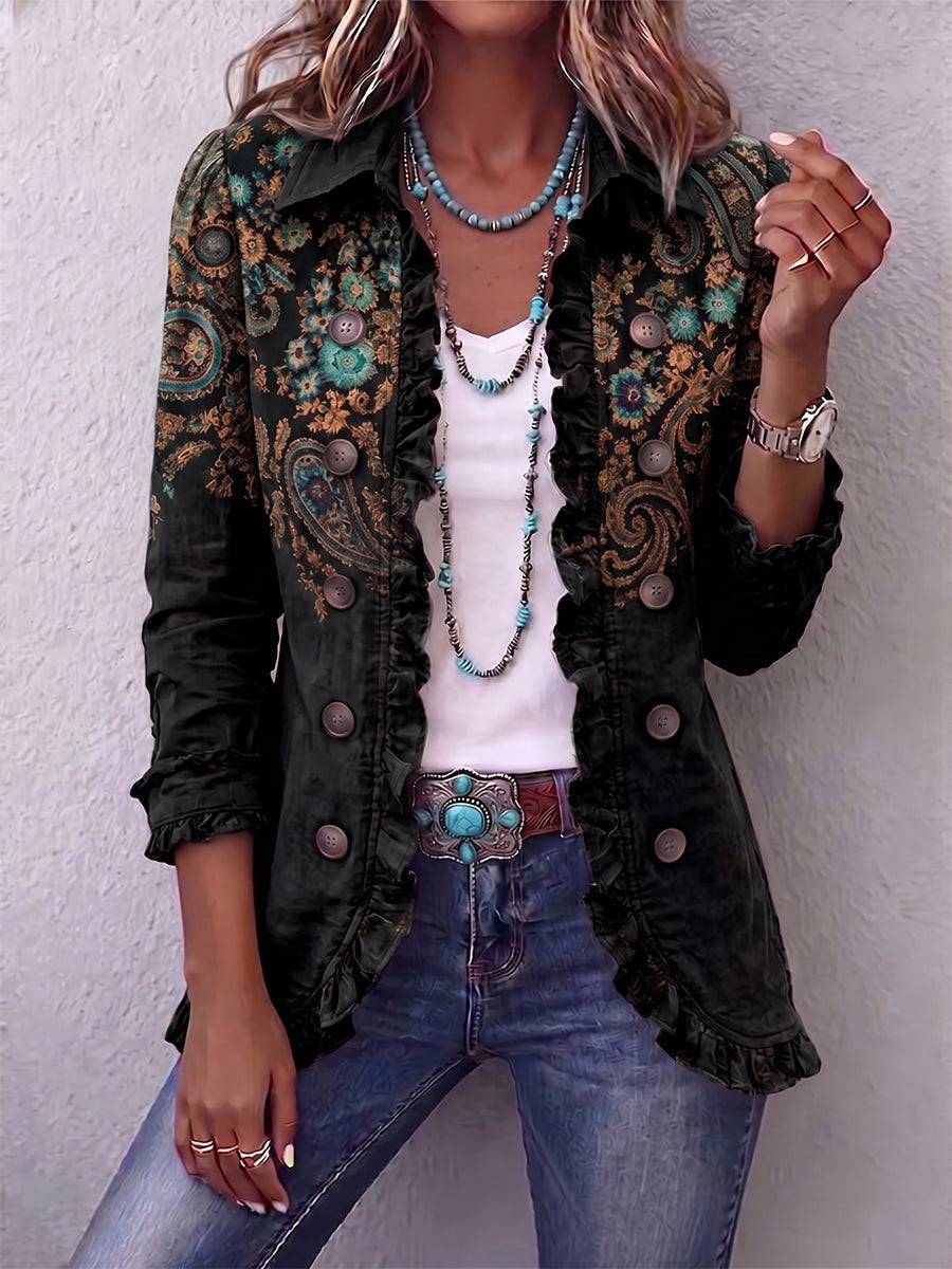 Soledad | Chaqueta bohemia con volantes