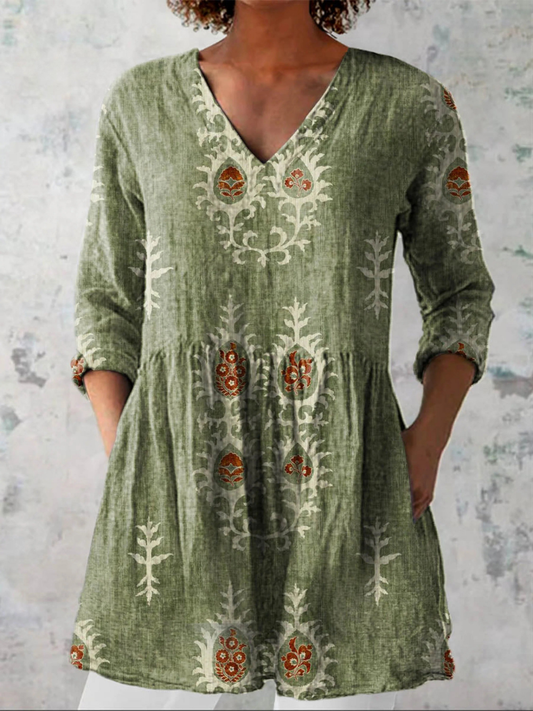 Maeve – Blusa larga con escote en V, elegante y femenina