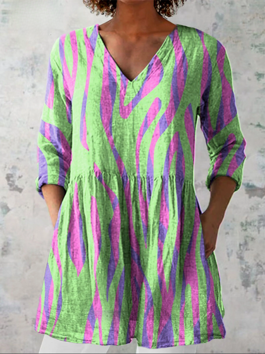 Gisella – Blusa larga con escote en V elegante