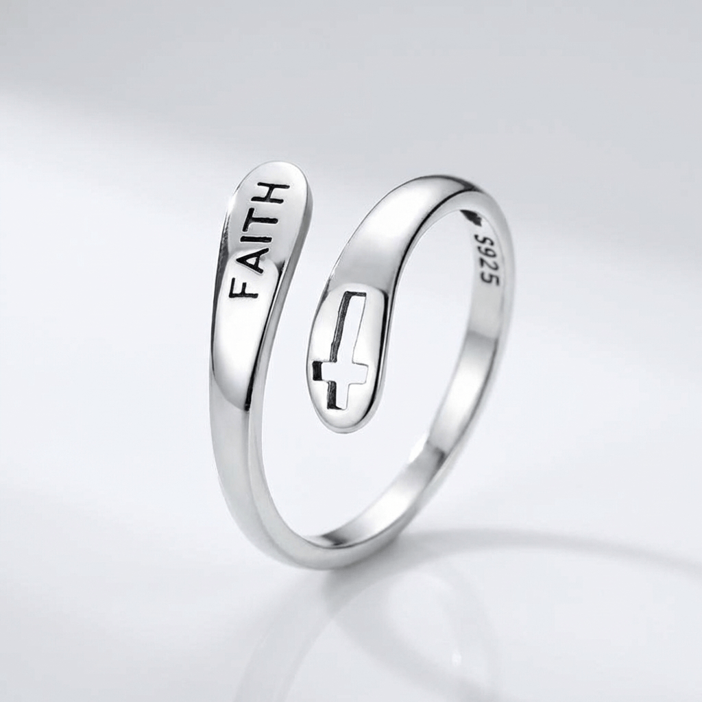 Anillo Fe Sagrada (Ajustable)