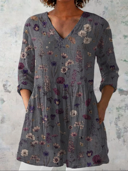 Kassidy – Blusa larga con escote en V elegante y versátil