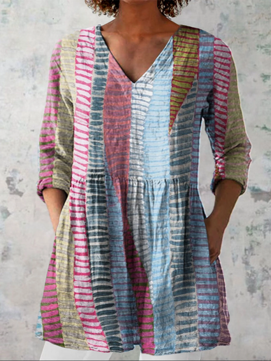 Danica – Blusa larga con escote en V, refinada y elegante