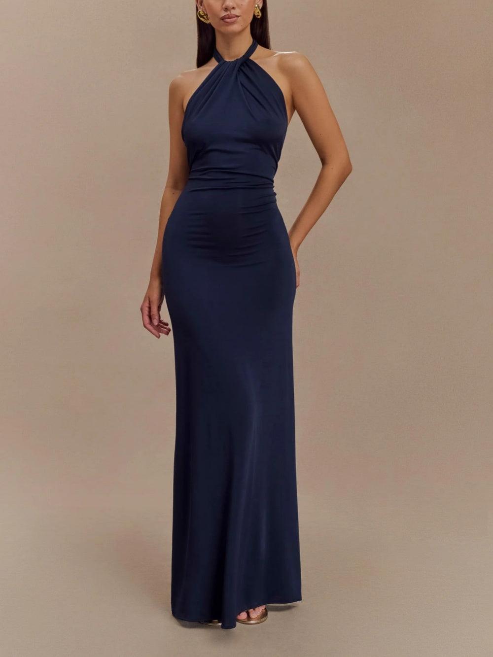 Macarena | Vestido largo de cuello halter