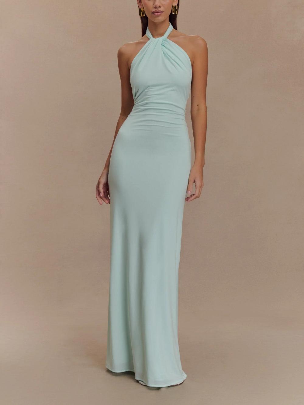 Macarena | Vestido largo de cuello halter