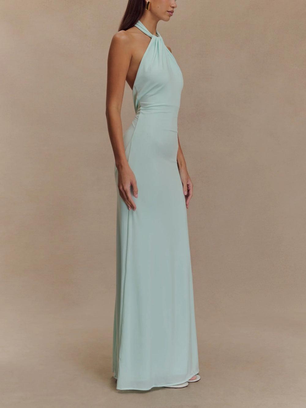 Macarena | Vestido largo de cuello halter