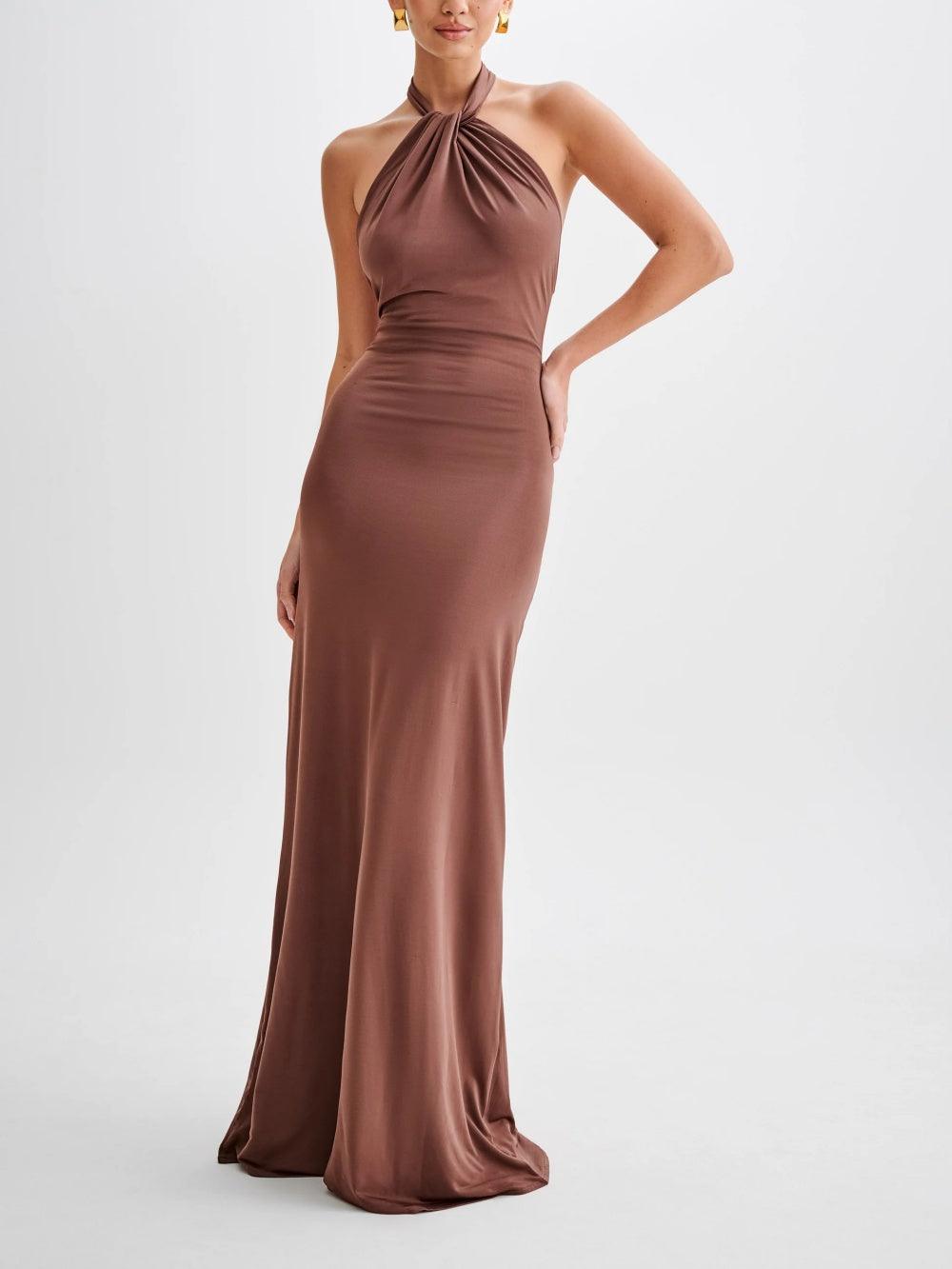 Macarena | Vestido largo de cuello halter