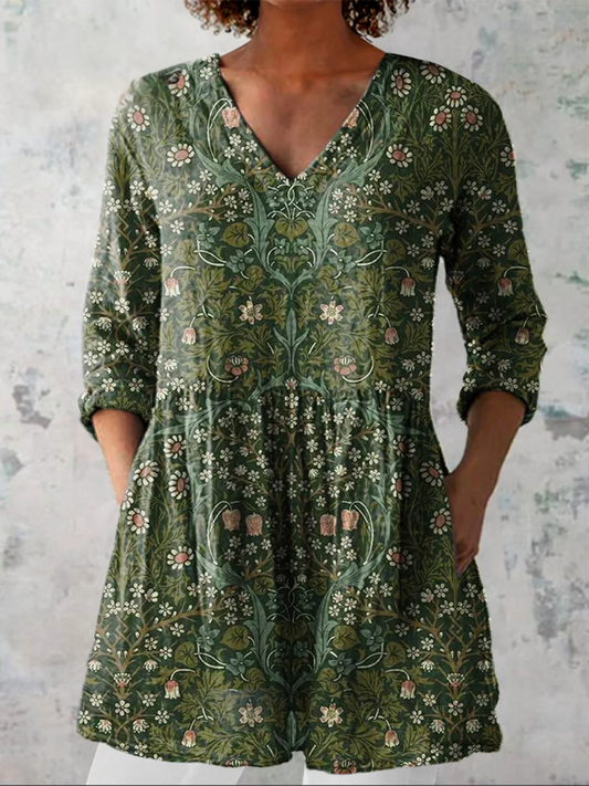 Addison – Blusa elegante con escote en V largo