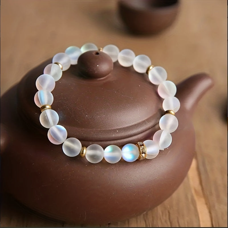 Pulsera Confianza de Perlas y Piedra Lunar