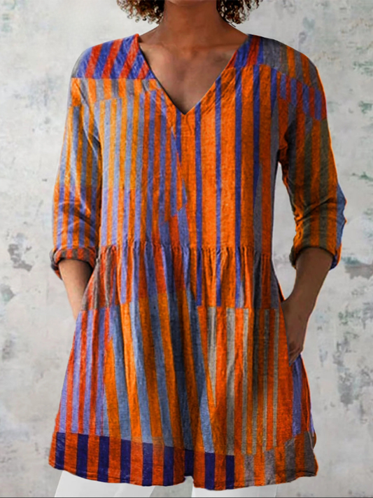 Nadia – Blusa larga con escote en V elegante