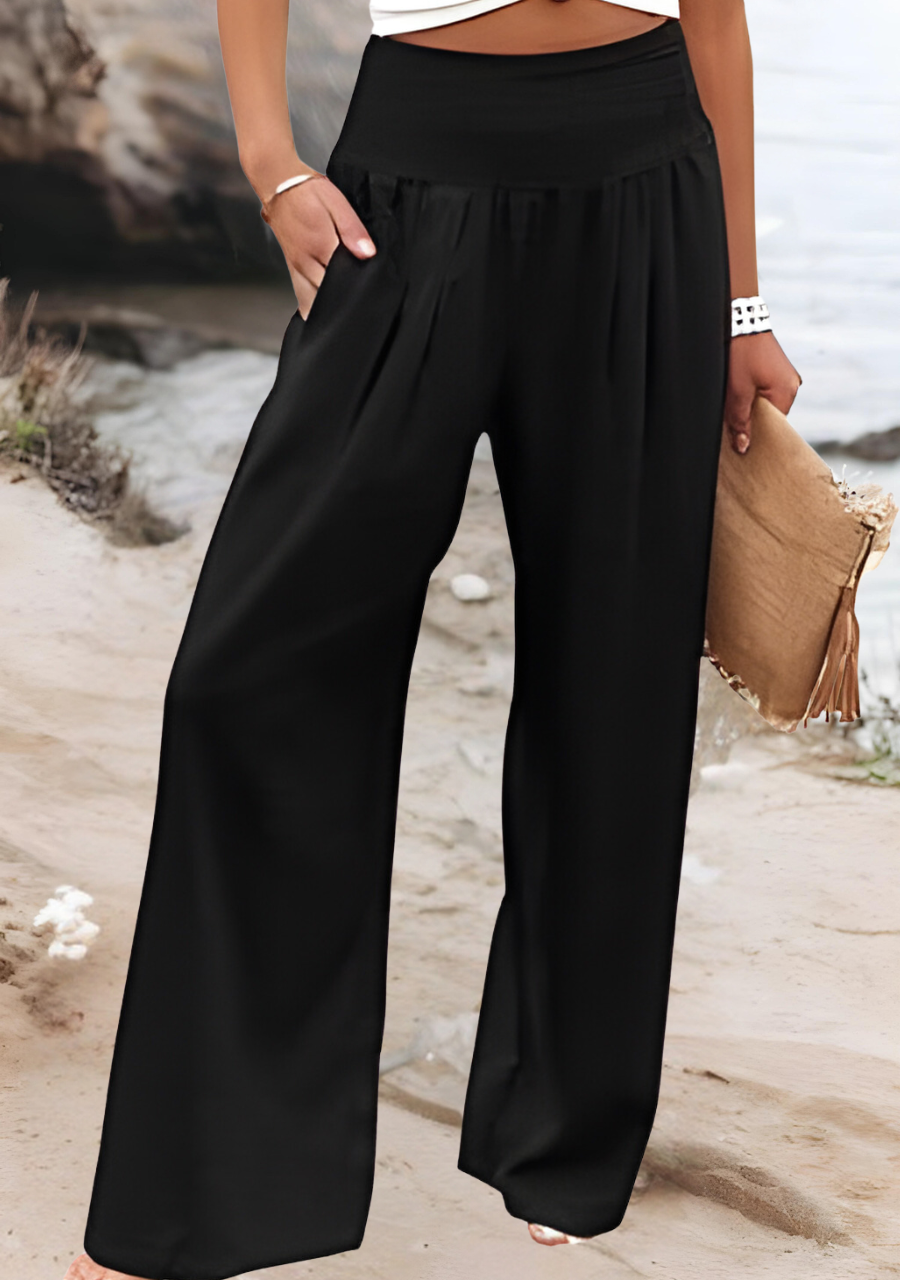 Aileen | Pantalones de lino de pierna ancha
