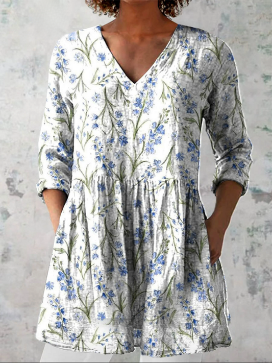 Kara – Blusa larga con escote en V