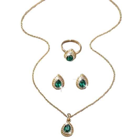Conjunto de Joyería Esmeralda Valentina