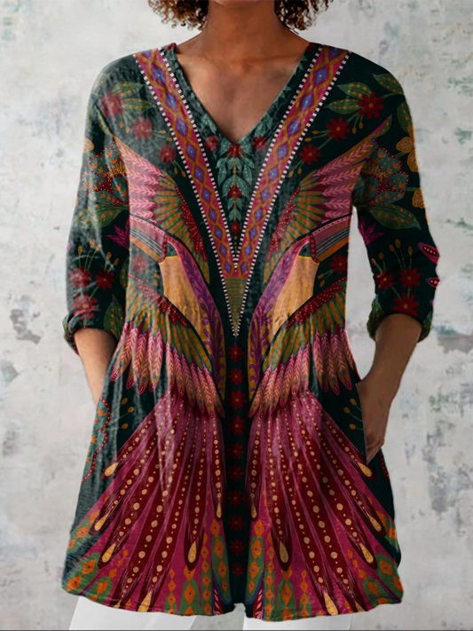 Dahlia – Blusa larga con escote en V, elegante y femenina