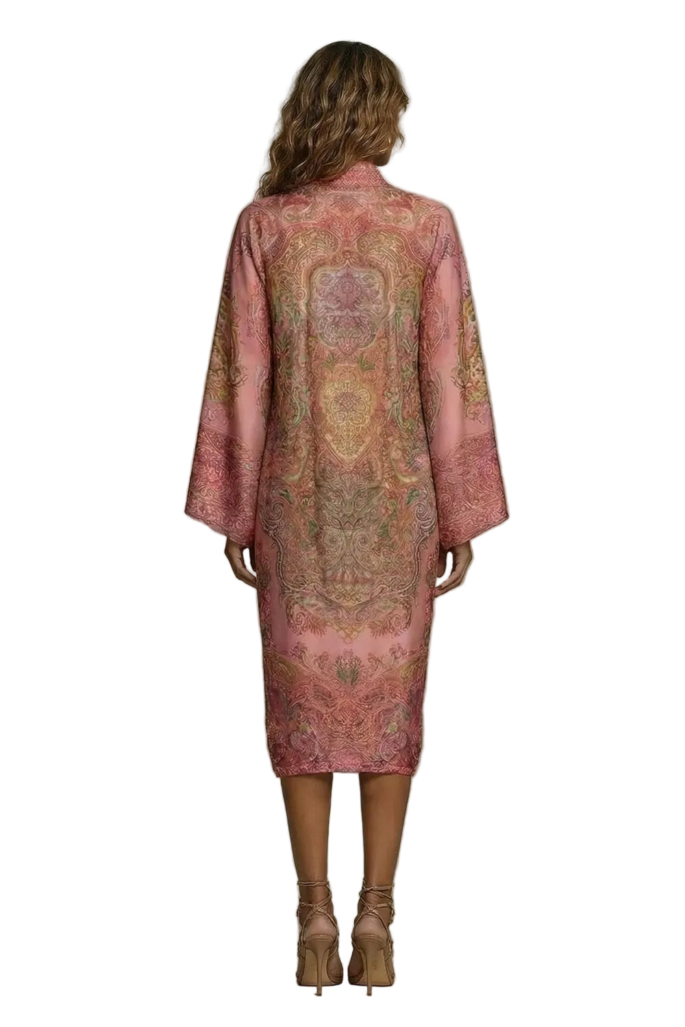 Marélienne – Estampado floral barroco Vestido midi