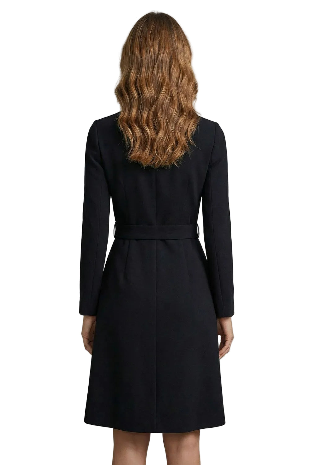 Nivara – Vestido midi de corte A con cintura asimétrica