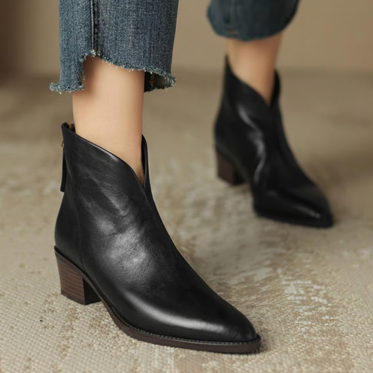 Paola | Botas elegantes con tacón bajo