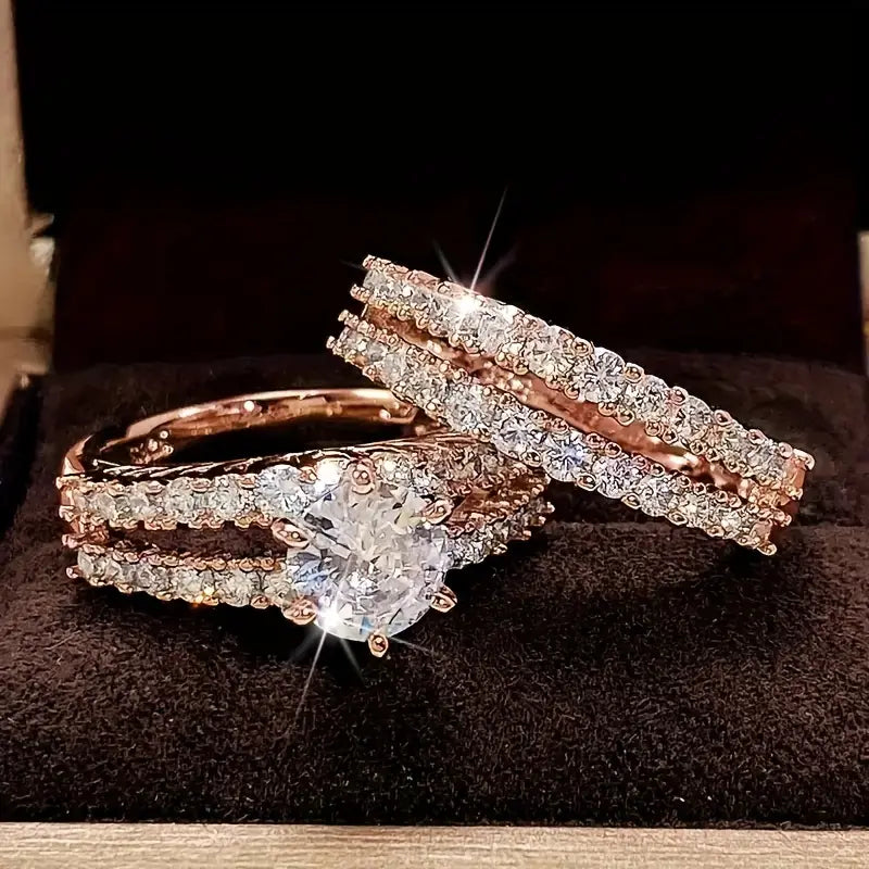 Conjunto de Anillos Amor Eterno | Oro
