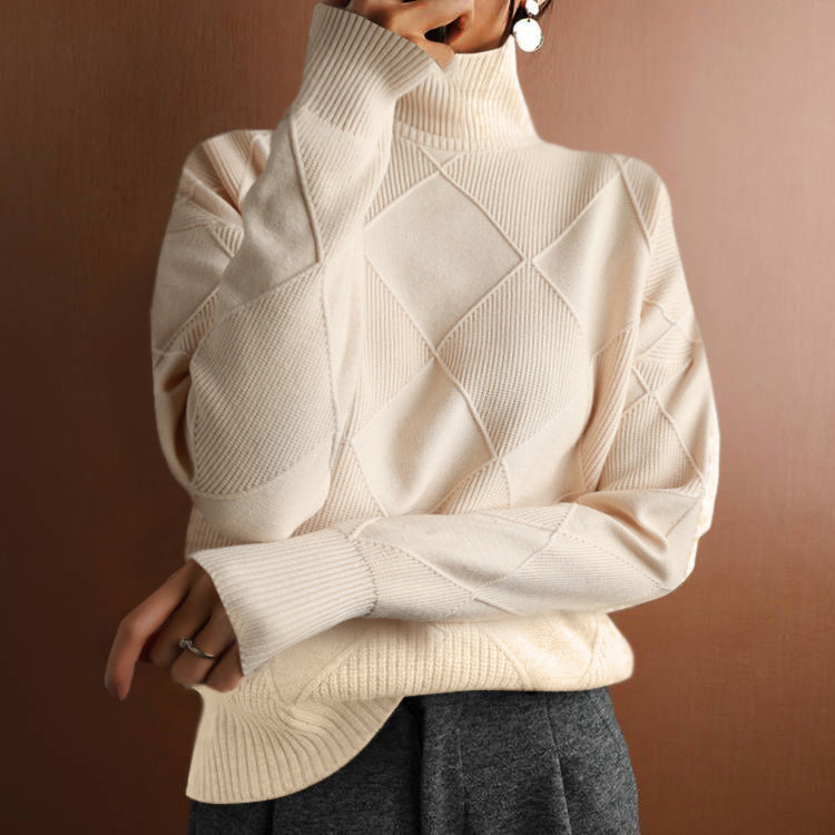 Eugenia | Jersey holgado de rombos invernal