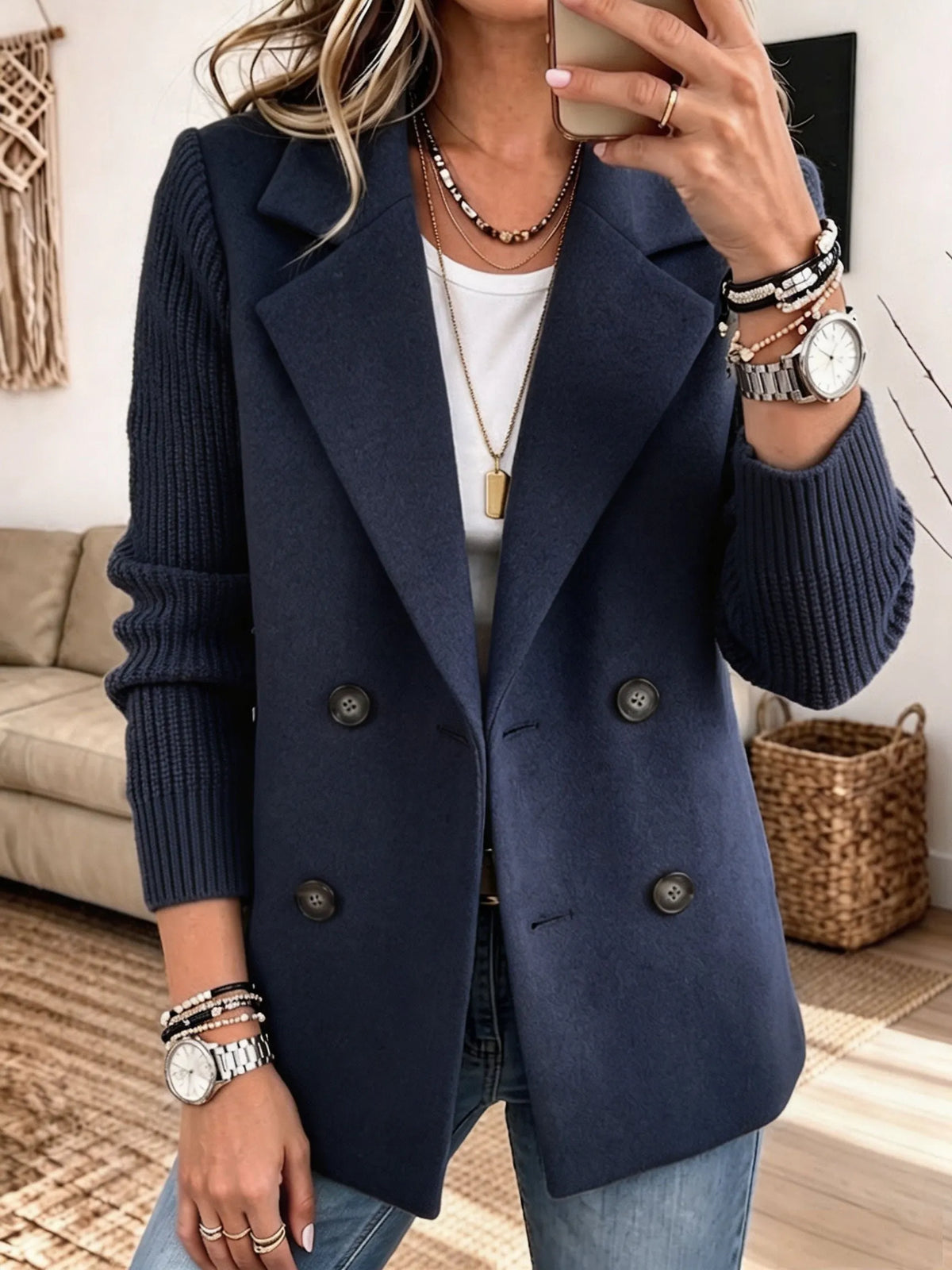 Carla | Blazer con mangas de punto