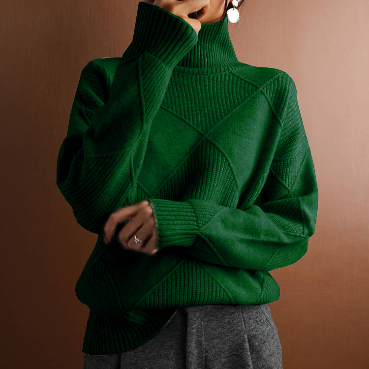 Eugenia | Jersey holgado de rombos invernal