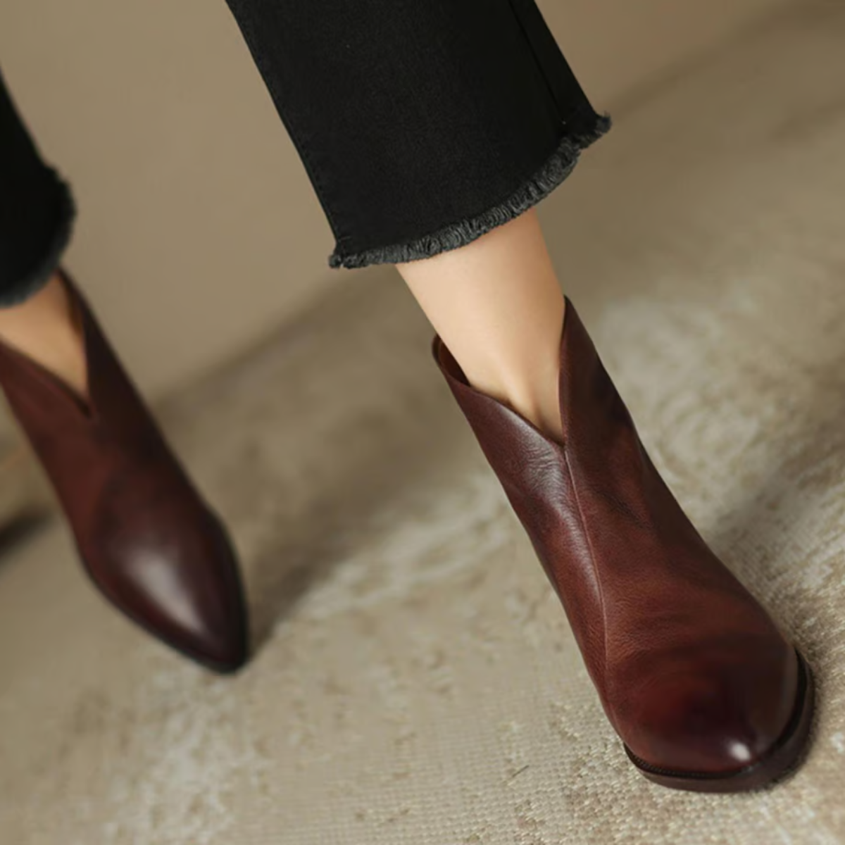 Paola | Botas elegantes con tacón bajo