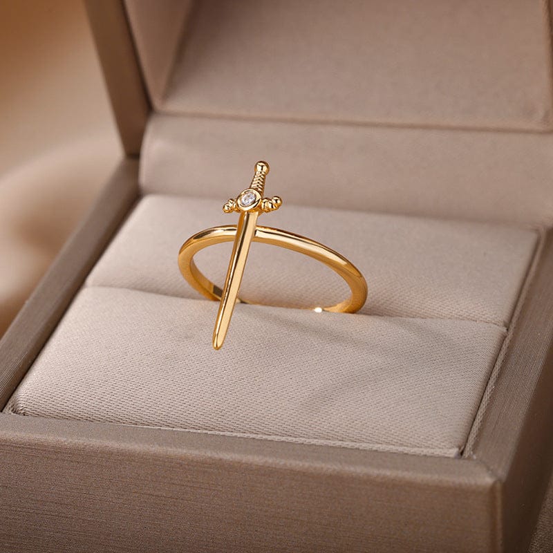 Anillo Espada y Cruz de Plata