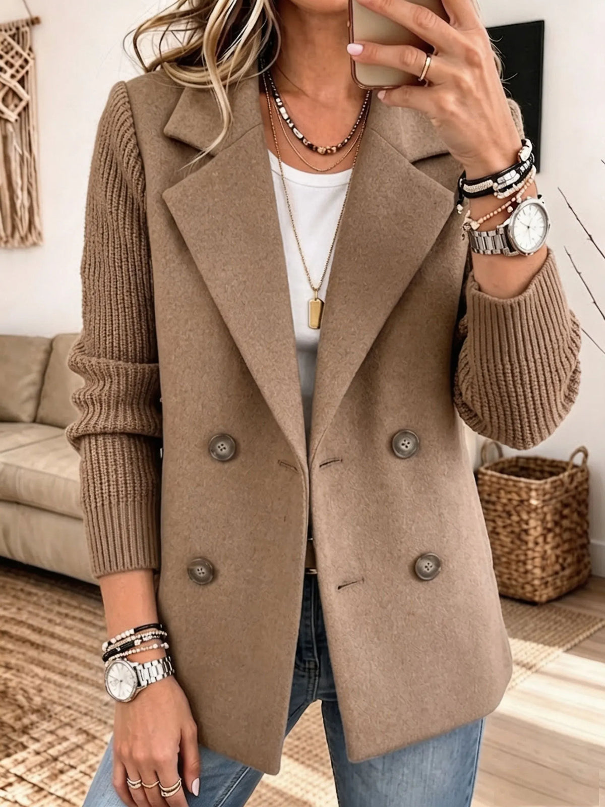 Carla | Blazer con mangas de punto