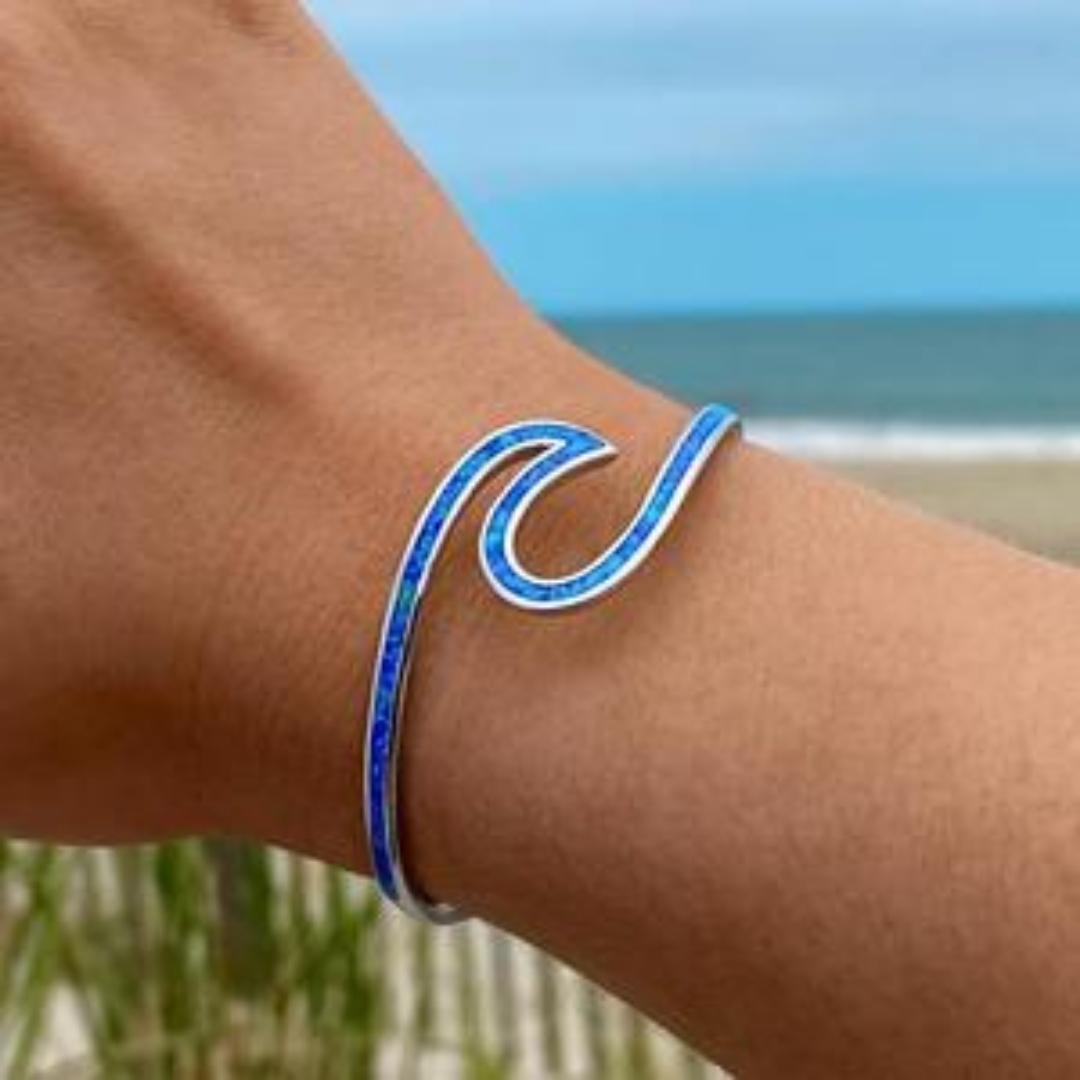 Pulsera Ola de Mar con ópalo en plata