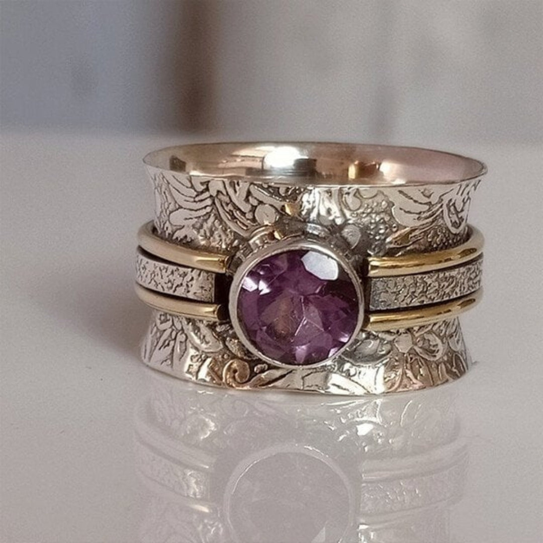 Anillo de meditación de cristal de Bohemia