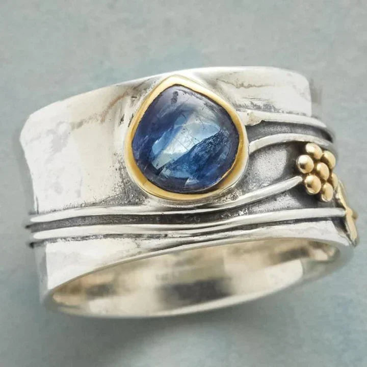 Anillo de Meditación con Piedras Preciosas Bohemio