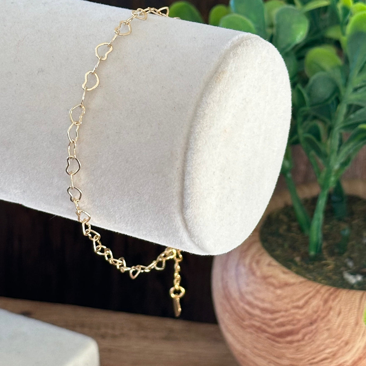 Pulsera Mea con Eslabones de Corazón
