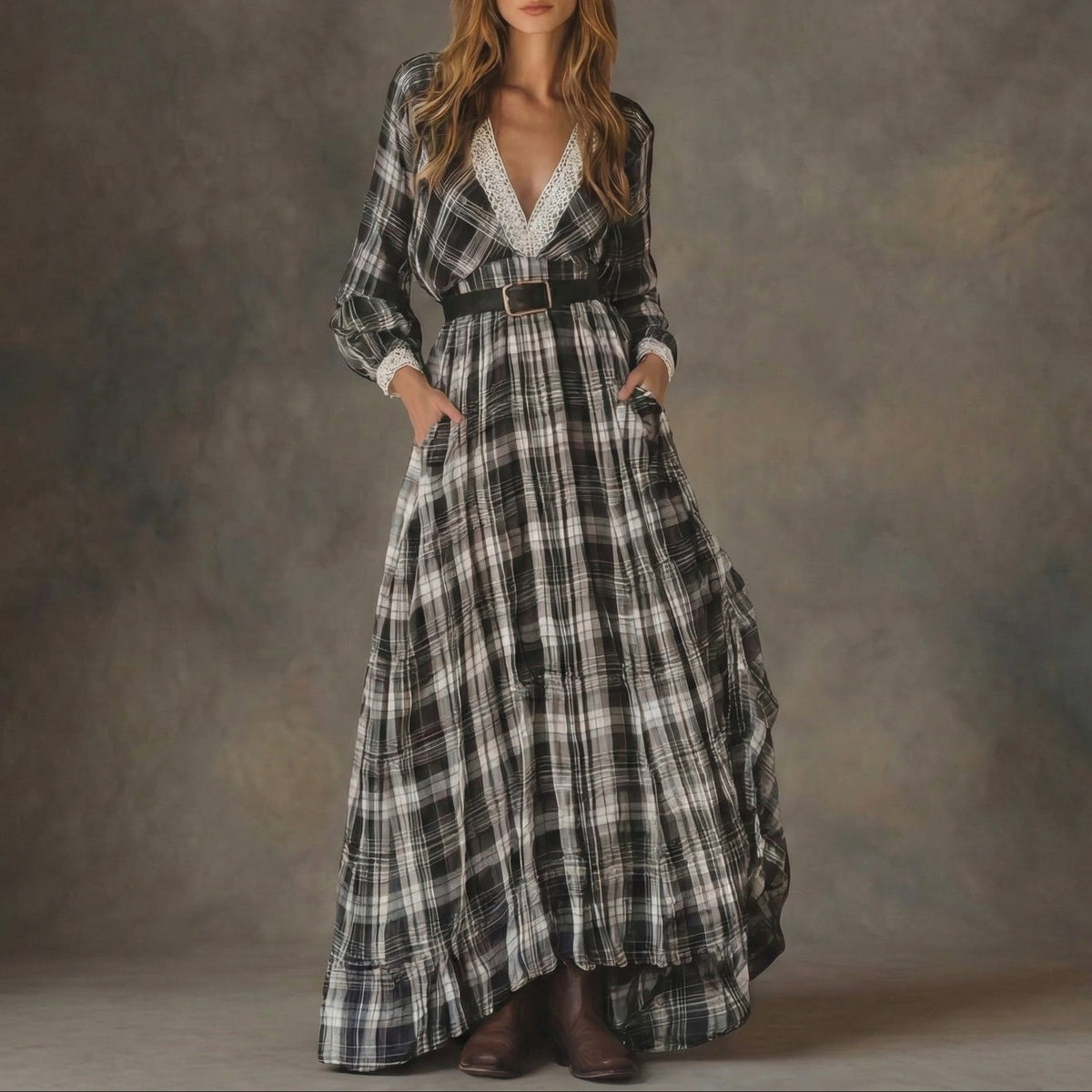 Marisela | Vestido de Cuadros