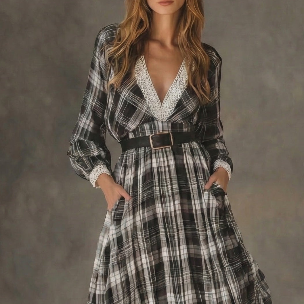 Marisela | Vestido de Cuadros