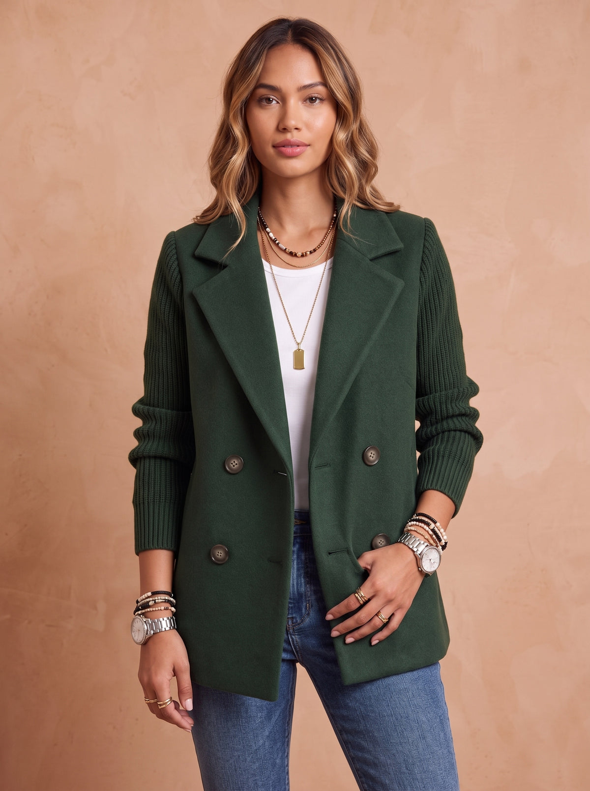 Carla | Blazer con mangas de punto