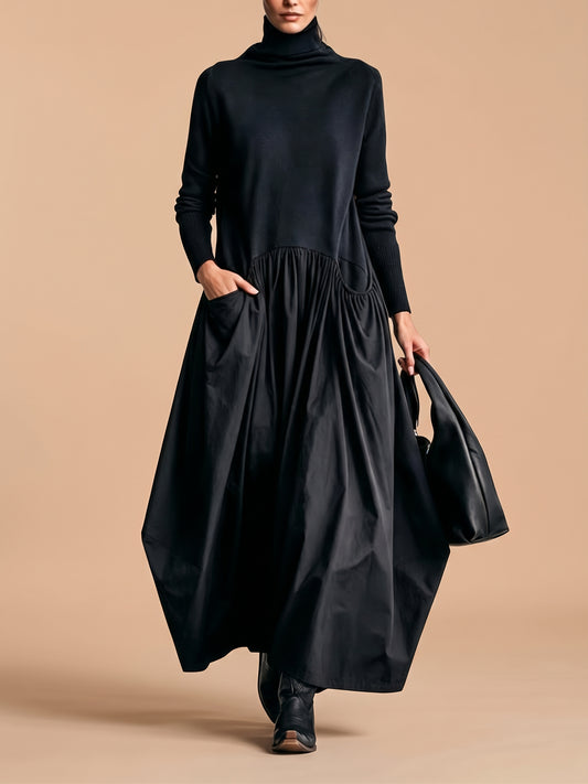 Pilar | Vestido maxi de cuello alto