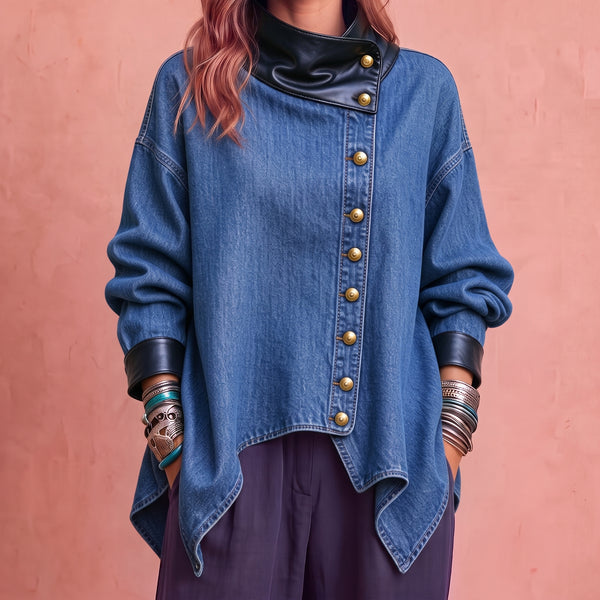 Belén | Chaqueta vaquera con ribete polipiel