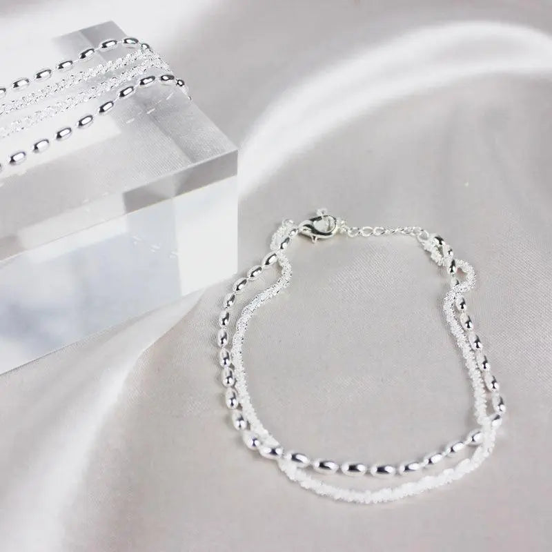 Pulsera de plata con circonita