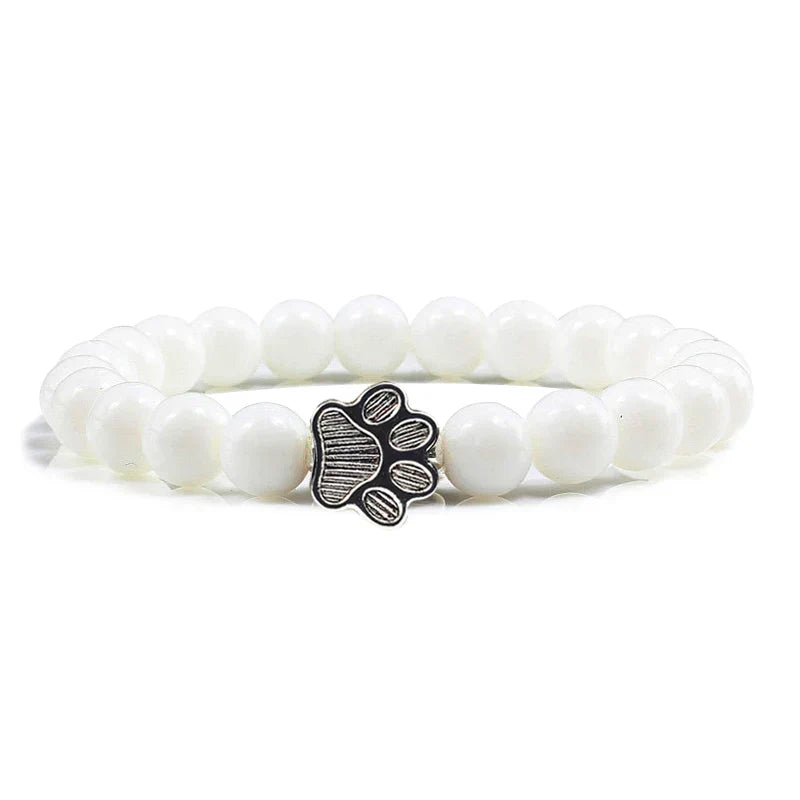Pulsera con cuentas en forma de pata – Diseño en piedra natural