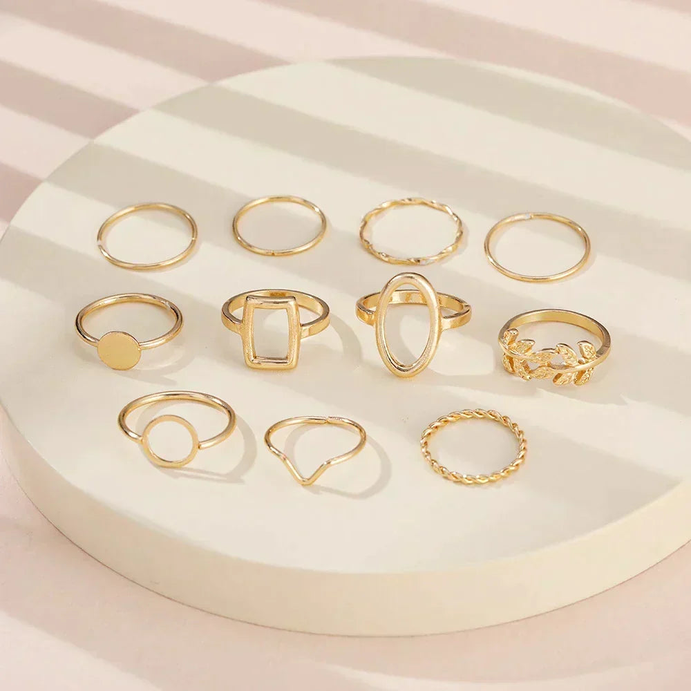 Conjunto 11 Anillos Vintage (Ajustable)