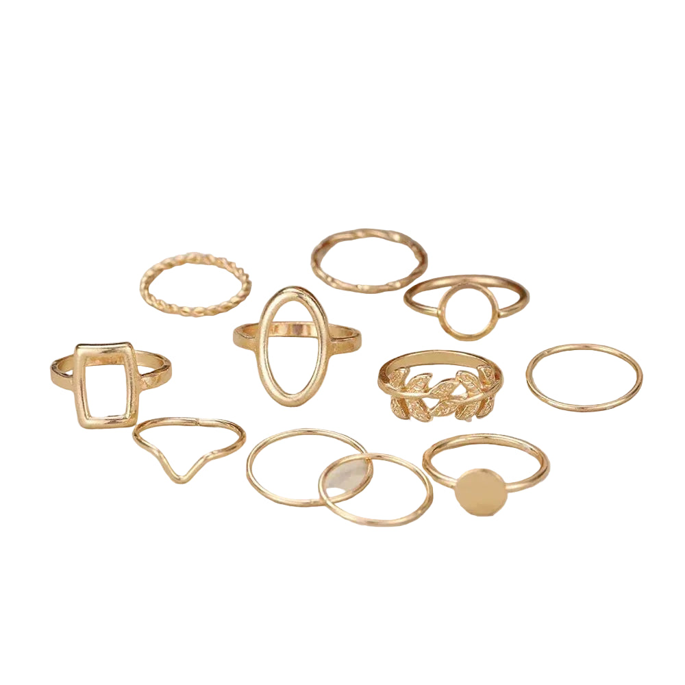 Conjunto 11 Anillos Vintage (Ajustable)