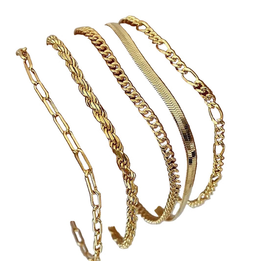 Conjunto de Pulseras Valentina | Oro