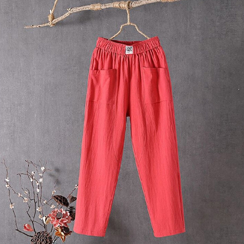 Alyra - Pantalones de corte relajado con prácticos bolsillos